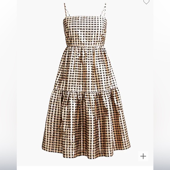 J. Crew Dresses & Skirts - GORGEOUS j.crew metallic threads gingham dress EUC